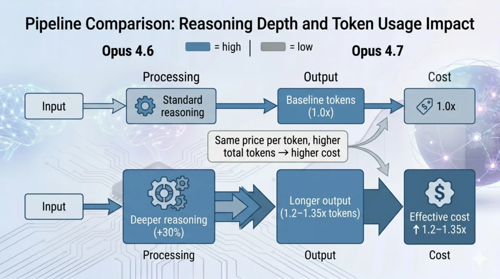 pipeline comparison reasoning depth and token usage impact