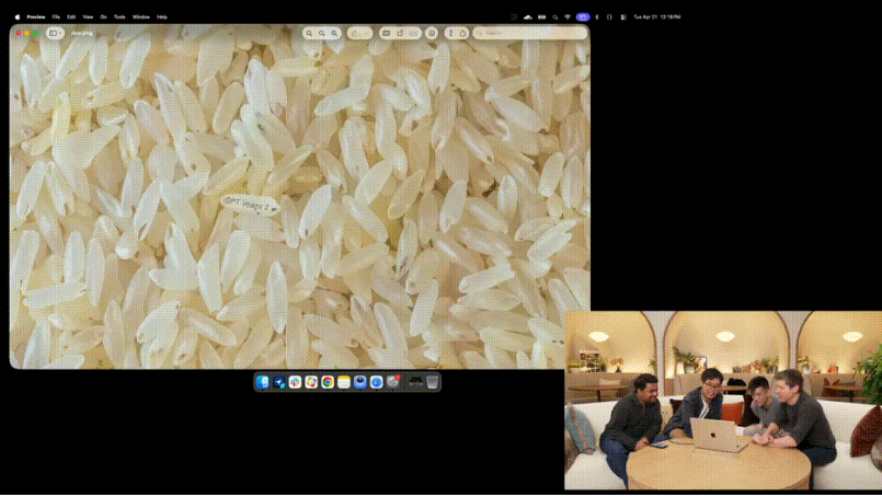 During the livestream, a rice pile image was generated. On a single grain of rice, the words “GPT image 2” were engraved.