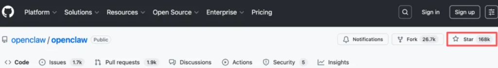 openClaw has gained over 160,000 stars