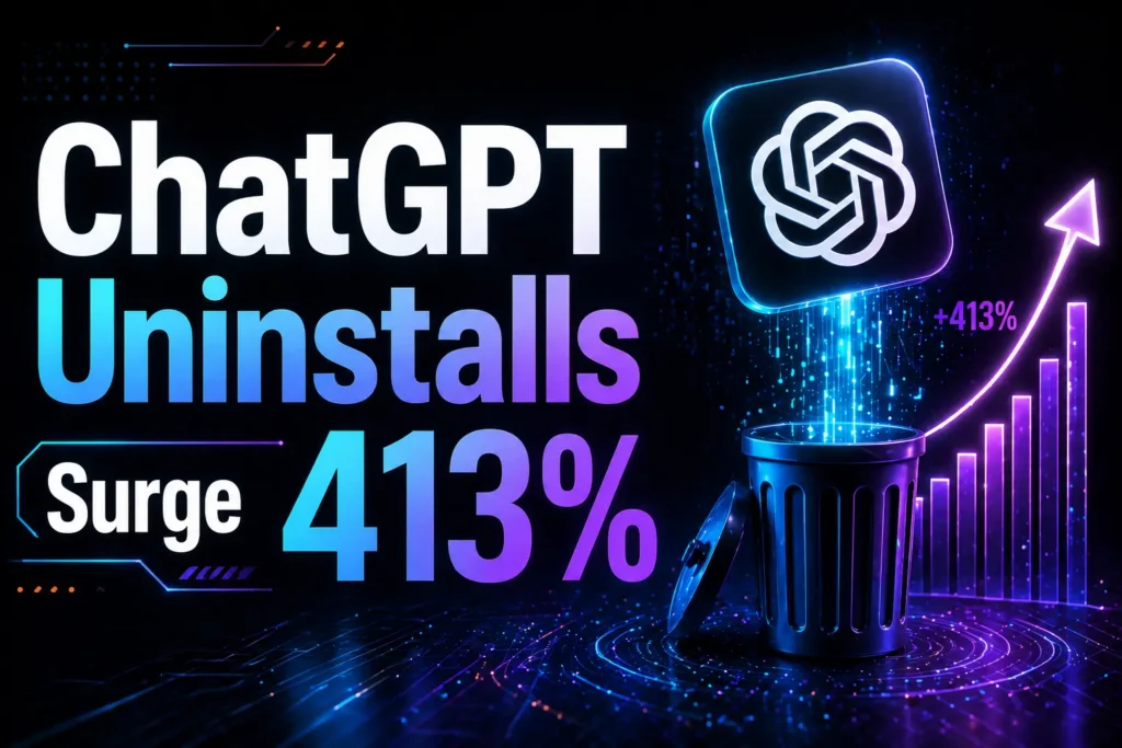 chatgpt uninstalls surge 413% as claude downloads spike — is openai losing its lead